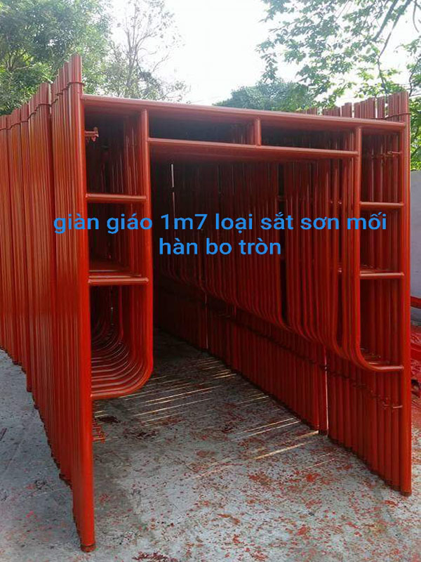 GIÀN GIÁO 1m7 LOẠI SẮT SƠN, MỐI HÀN BO TRÒN